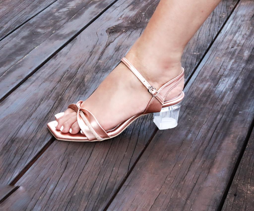 Bow Glass Heel Sandal 1120197