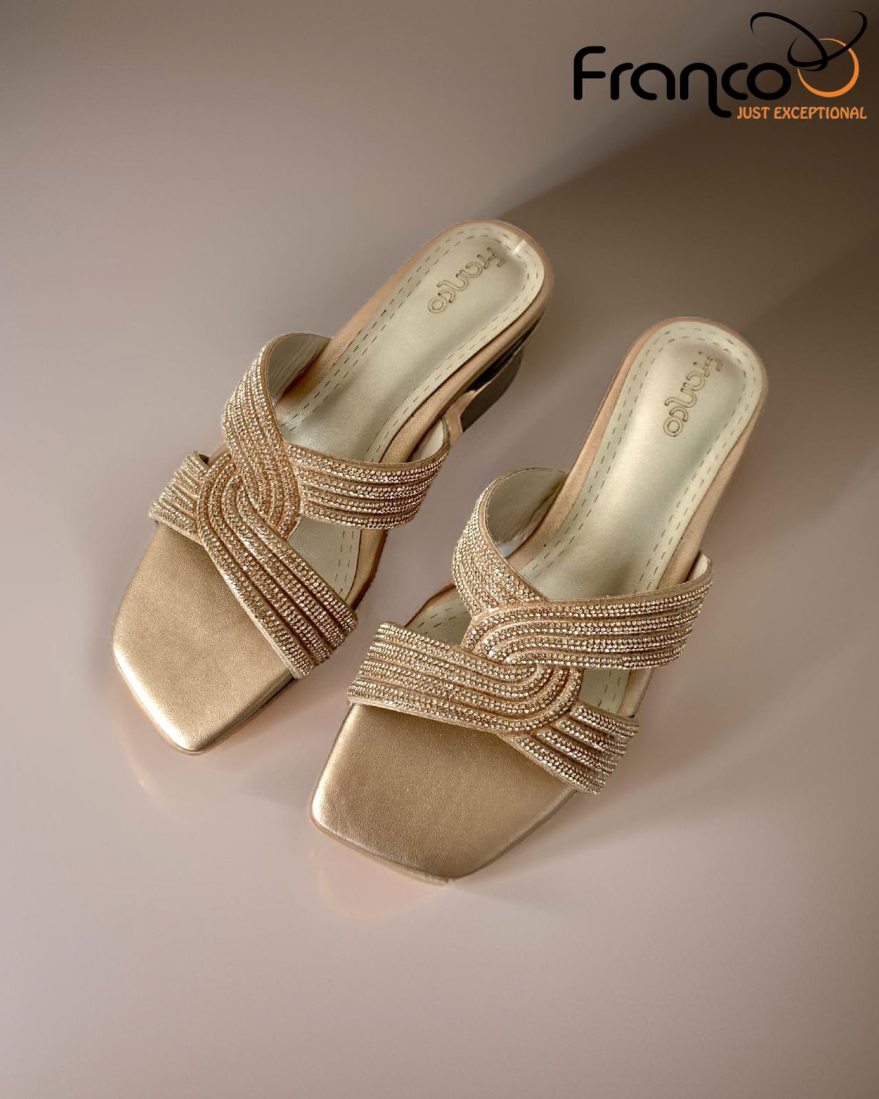 Rhinestone Heel Sandal-1120215