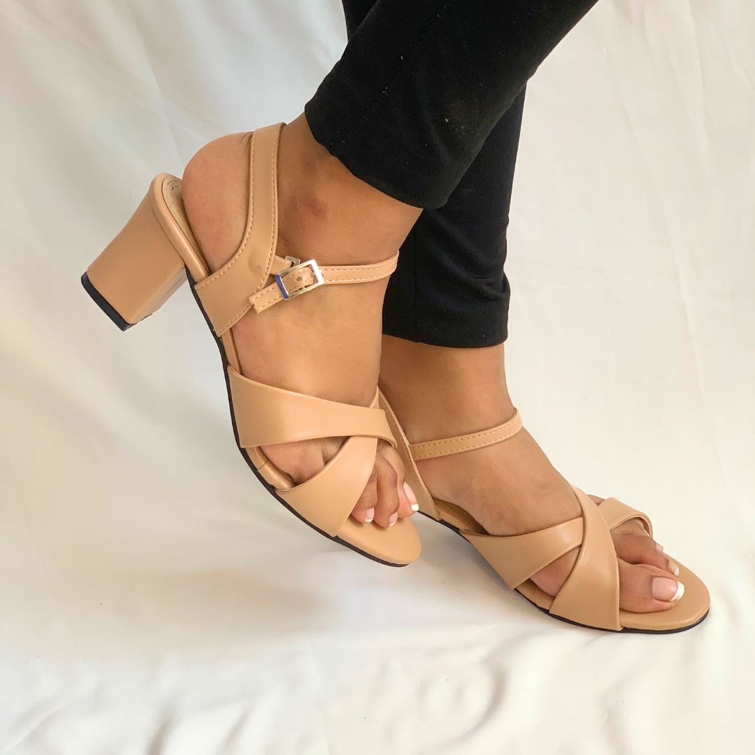 Crisscross Block Heel Sandal-1120129