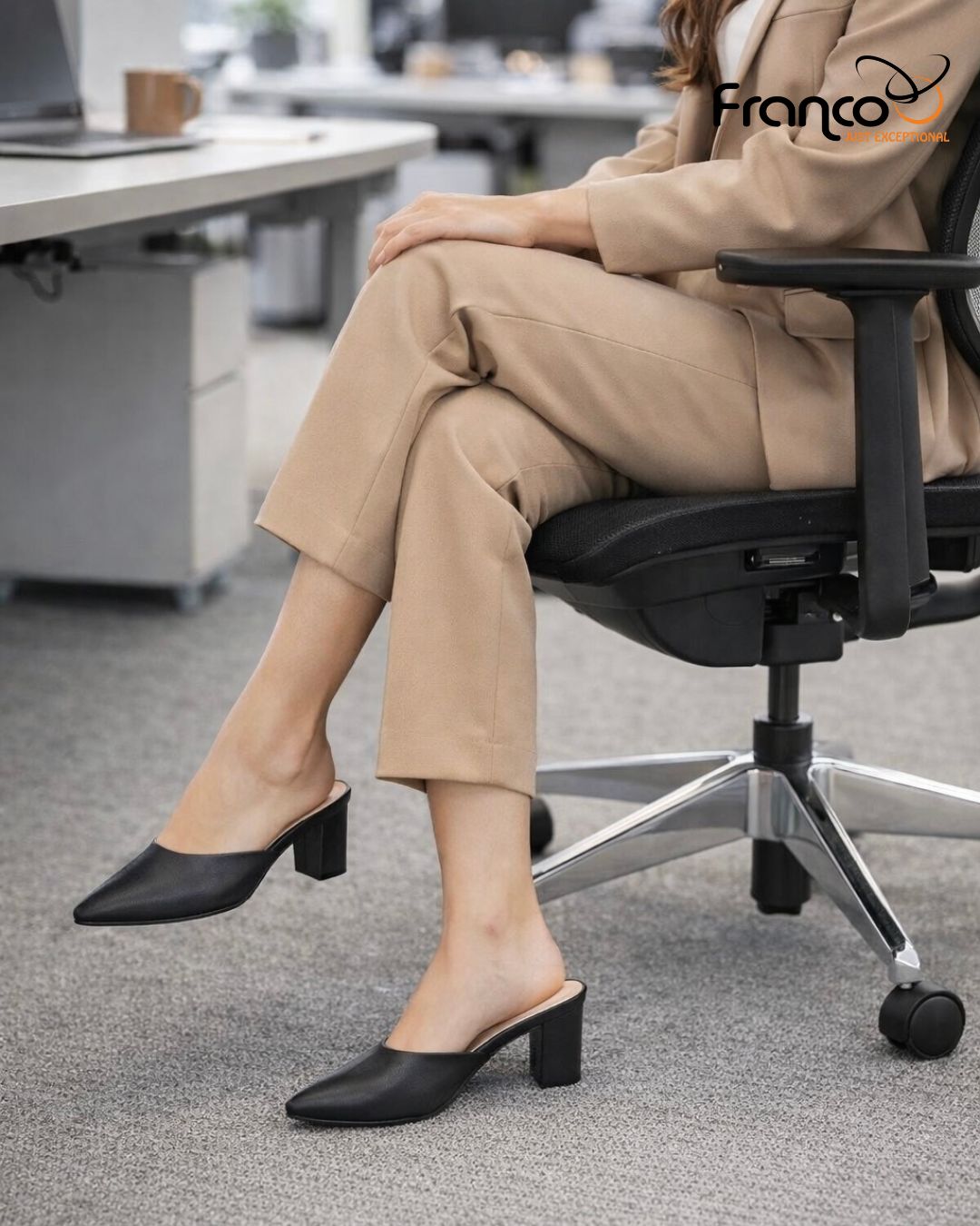 Anita Block Heel Pump Mules-1140313